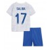 Maillot de foot France William Saliba #17 Extérieur vêtements enfant Monde 2022 Manches Courtes (+ pantalon court)